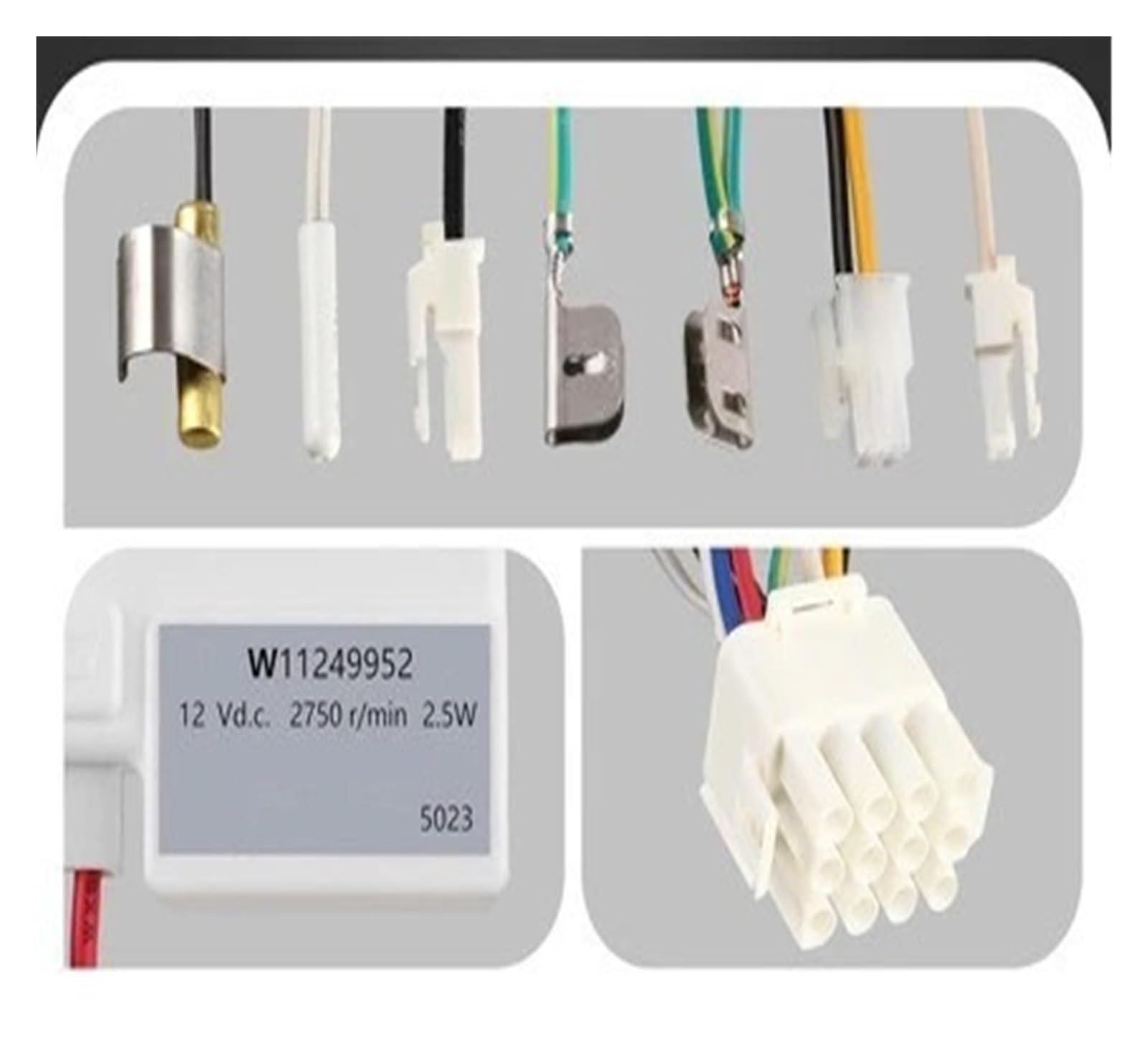 Motor De Ventilador De Refrigerador W11249952 W11039078, Refrigeración Por Evaporador De 12V