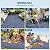 Garvee Striped 5x8 Outdoor Rug Waterproof Reversible Patio Mat, Portable Lightweight Plastic Straw Camping Rug for RV, Balcony, Backyard, Porch, Beach, Picnic, UV Protected & Easy Clean, Navy & White