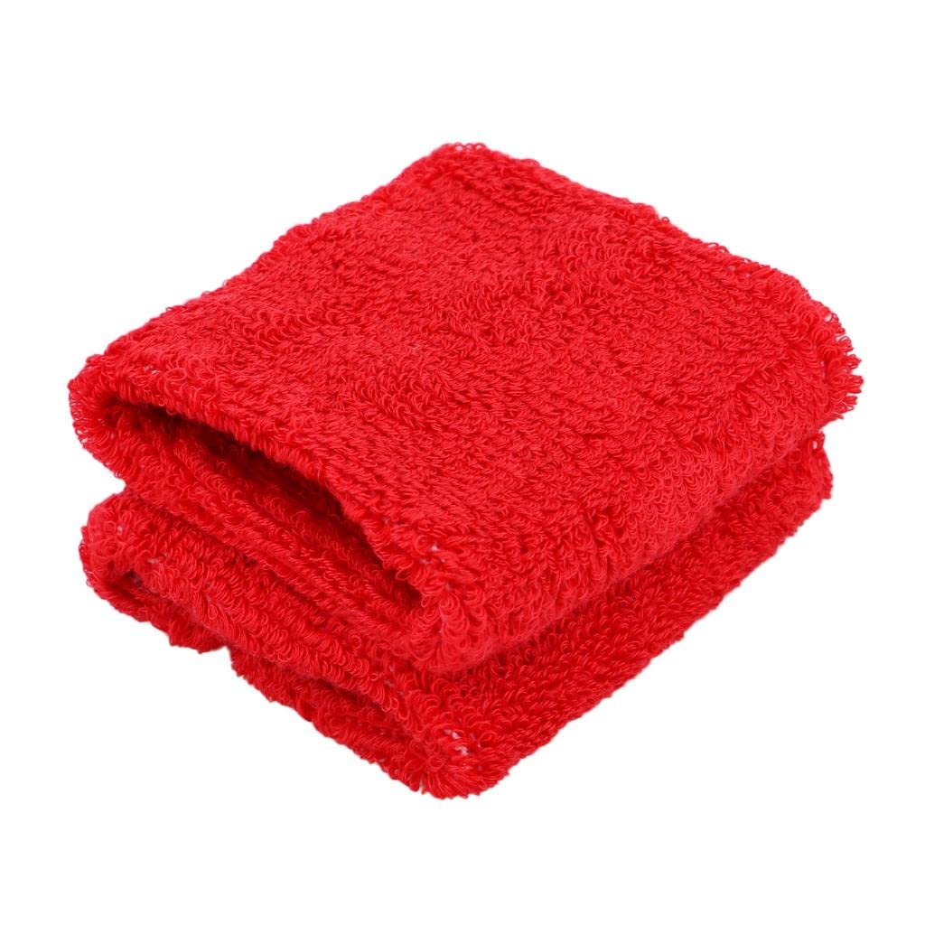 Lot De 2 Protège-poignets En Coton Baosity – Serre-poignets Absorbants 8x7 Cm, Rose, Pour Sport, Fitness, Running, Transpiration