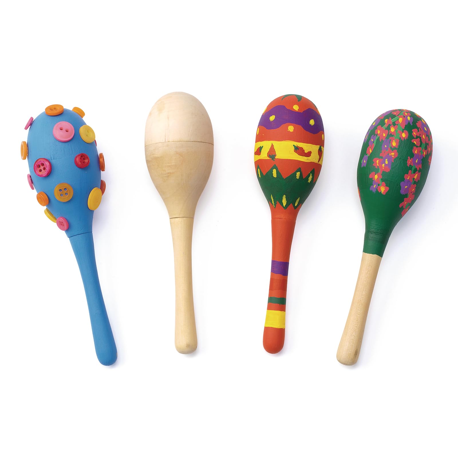 Colorations Maracas - Juego de 12 maracas de madera