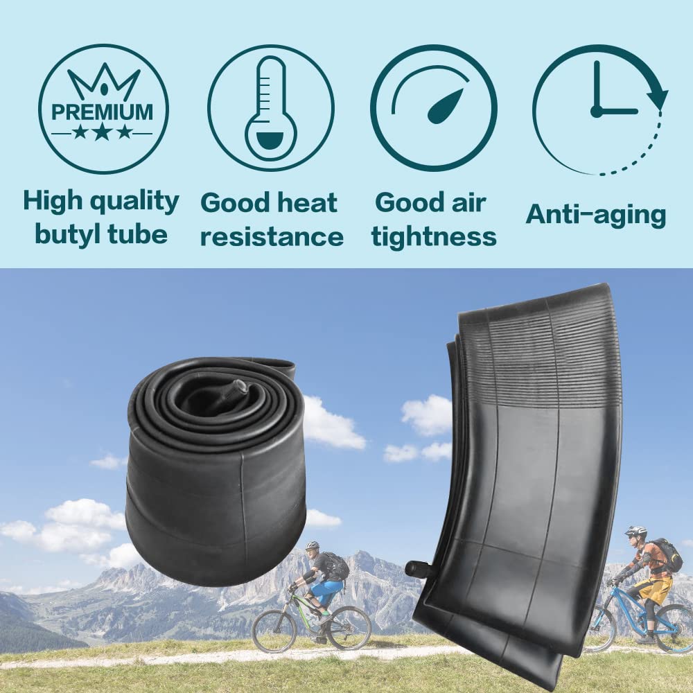 Pair of 26 Inch Fat Tyre Inner Tubes 26 x 4.0 Inch AV32mm Schrader Valve Compatible with 26x4.0 Electric Bike Mountain Bicycle Fat Tyre Bike Tubes - Image 3