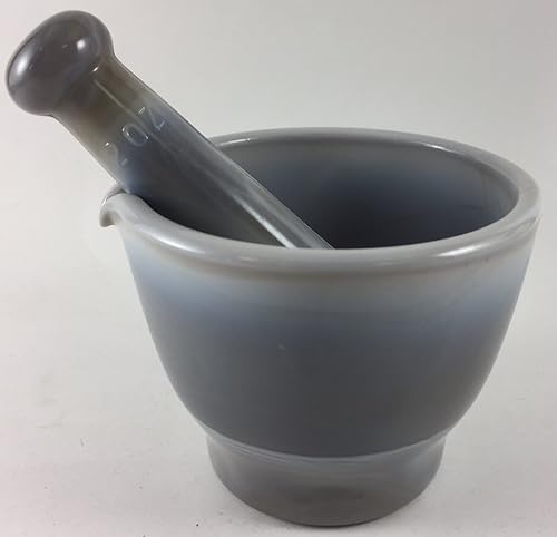 Miniatura 6 de Mortero y mortero - Vidrio - Variedad de tamaños - Fabricado en los Estados Unidos (4 onzas, remolino gris)