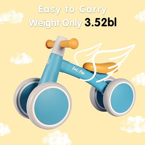 Miniatura 3 de LOL-FUN Baby Balance Bike 4 Ruedas Blanco