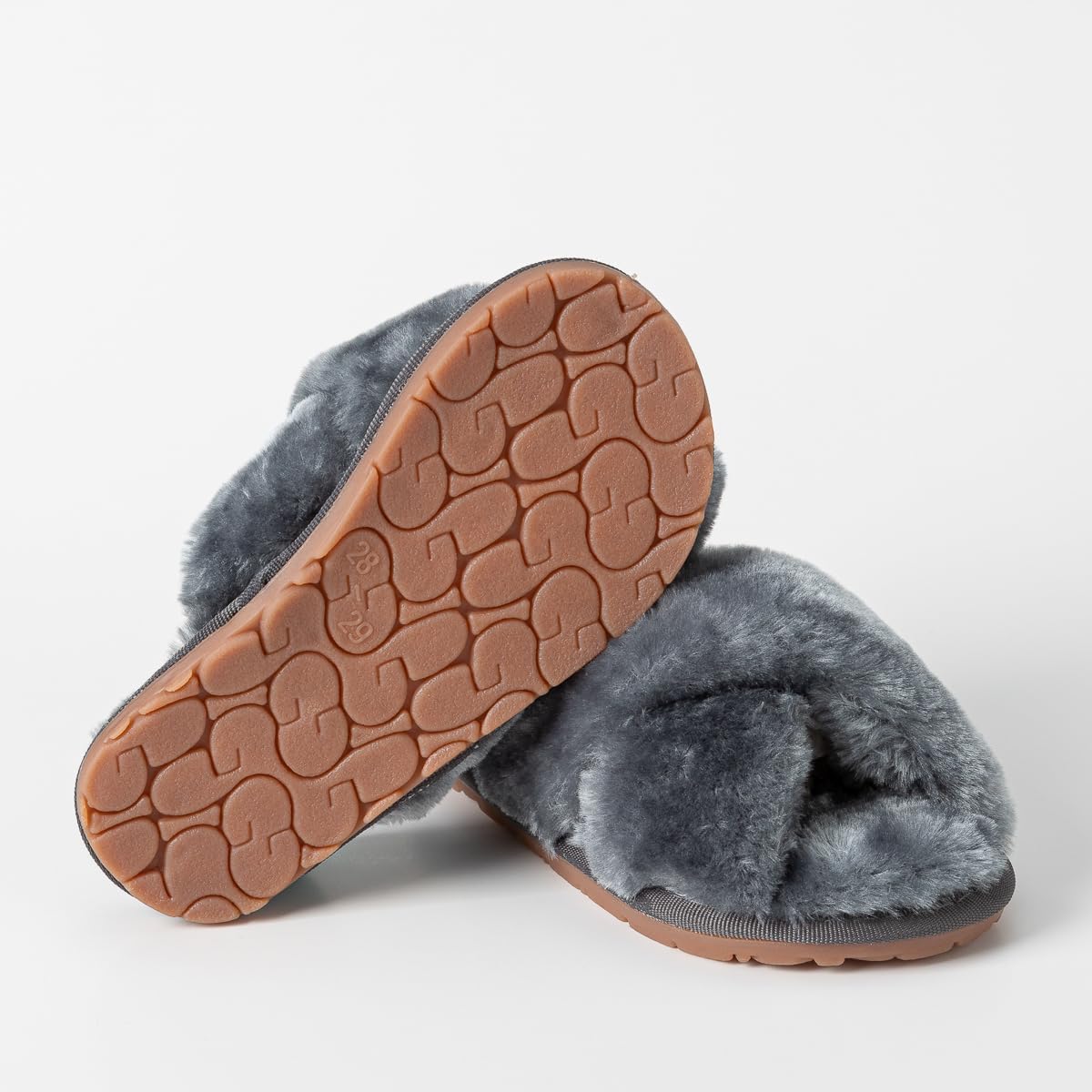 Girls Fluffy Slippers Memory Foam Soft Plush Cross Band House Shoes Indoor Outdoor Slip On - Image 5