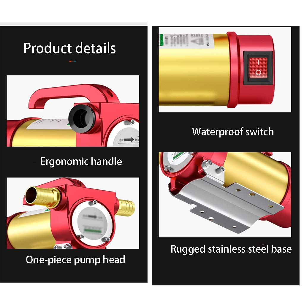 Autocebante De Transferencia De La Bomba De Aceite De La Bomba De Transferencia De Aceite De CC Diesel Diesel Bomba con Mango Ergonómico For El Repostaje De Barco Y De Ingeniería Vehículos