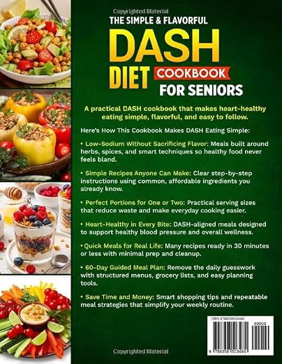 The Simple & Flavorful DASH Diet Cookbook for Seniors: Quick, Low-Sodium Recipes to Lower Blood Pressure and Support Heart Health with Easy Step-by-Step Guidance Anyone Can Follow image 2