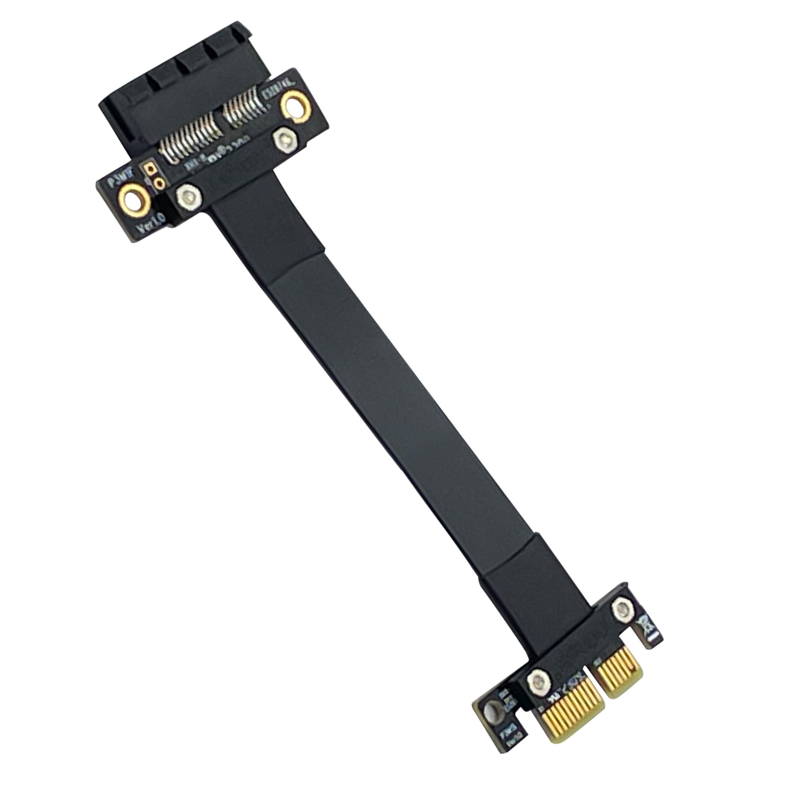 10Gtek PCIe 3.0 Extension Riser Cable, X1 to X1, M to F, 180° to 180°, Cable Length 15cm, P311MF1115