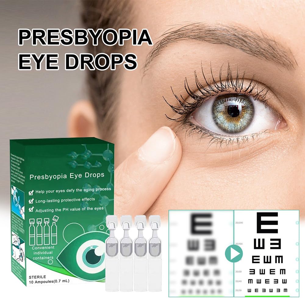 Optivipro Presbicia Gotas para los ojos, gotas para los ojos Optivipro, gotas para los ojos de recuperación de la visión (3 cajas/30 unidades)