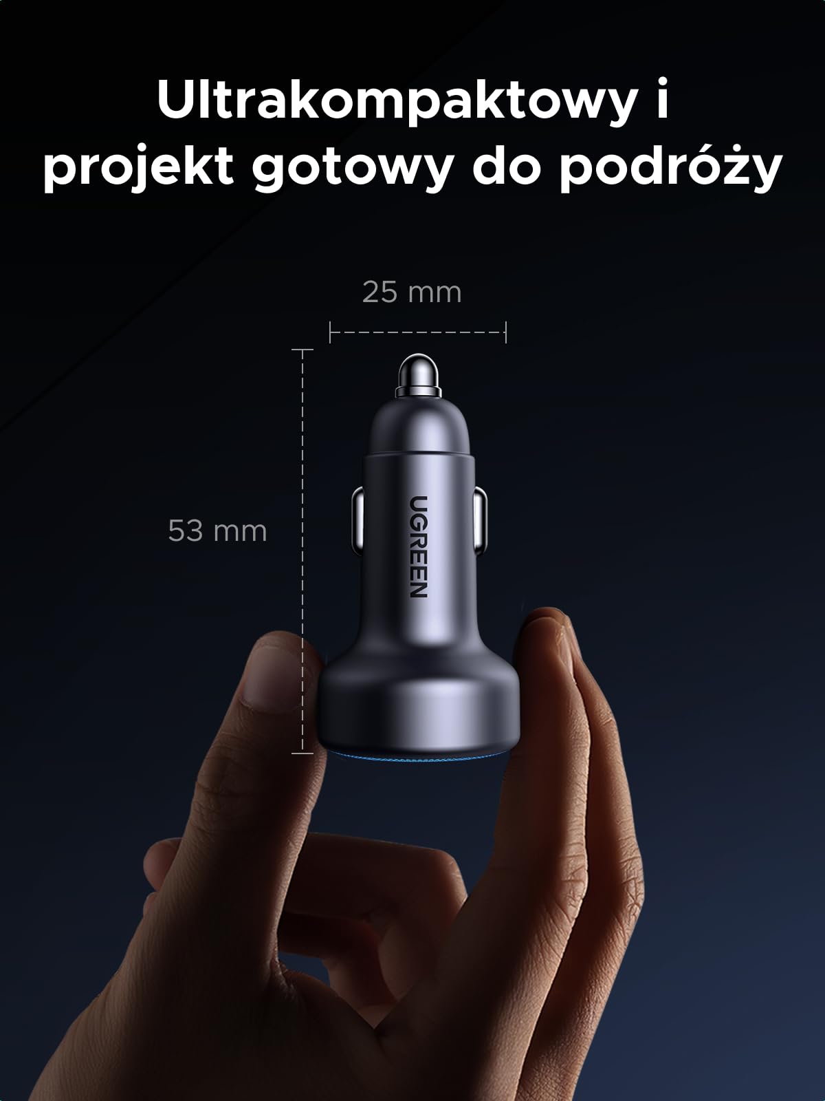UGREEN 3-portowa zapalniczka samochodowa USB C PD30W ładowarka samochodowa 12V ładowarka samochodowa USB C akcesoria samochodowe kompatybilne z iPhone 17/17 Pro/17 Pro Max/16/15, ipad, S25, GPS itp