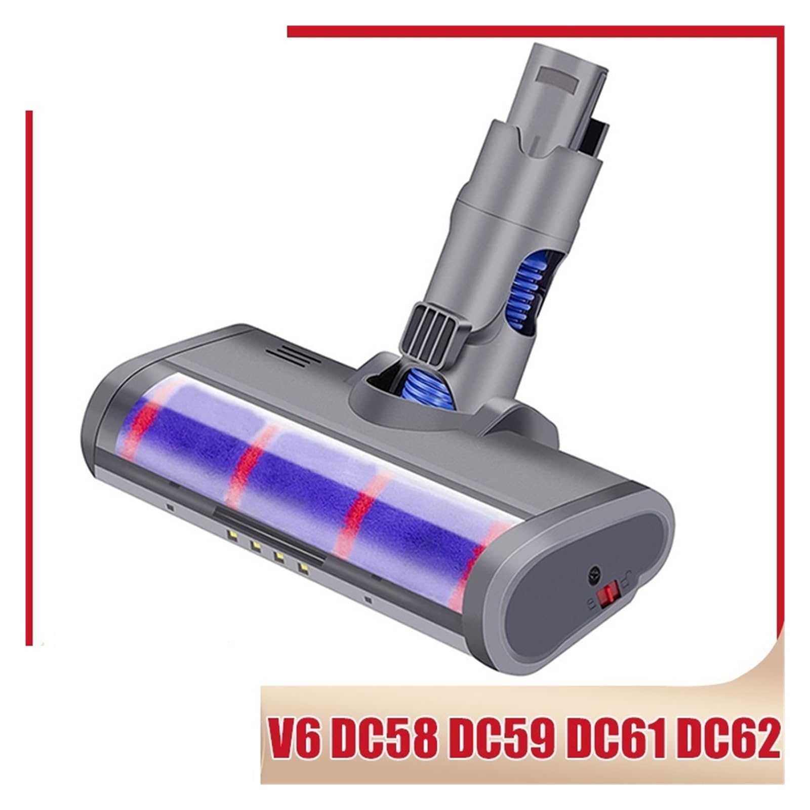 Herramienta Motorizada For Cabezal De Cepillo De Suelo, Compatible Con Dyson, V6 DC58 DC59 DC61 DC62, Accesorio De Cabezal De Cepillo De Rodillo Barredor Suave