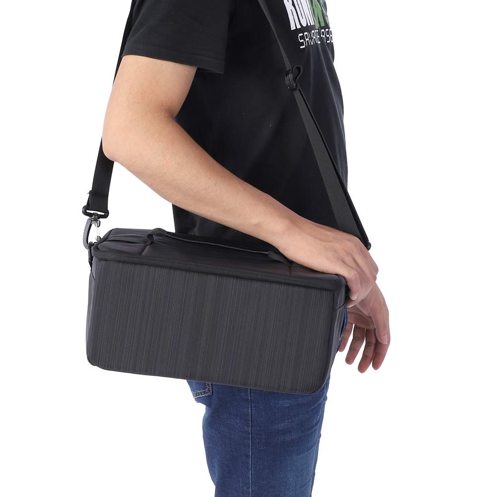 Borsa per obiettivo fotografico Antiurto Traspirante con divisorio rimovibile per gli amanti della fotografia Blu Nero 9,4x13,8x5,9 pollici (Nera)