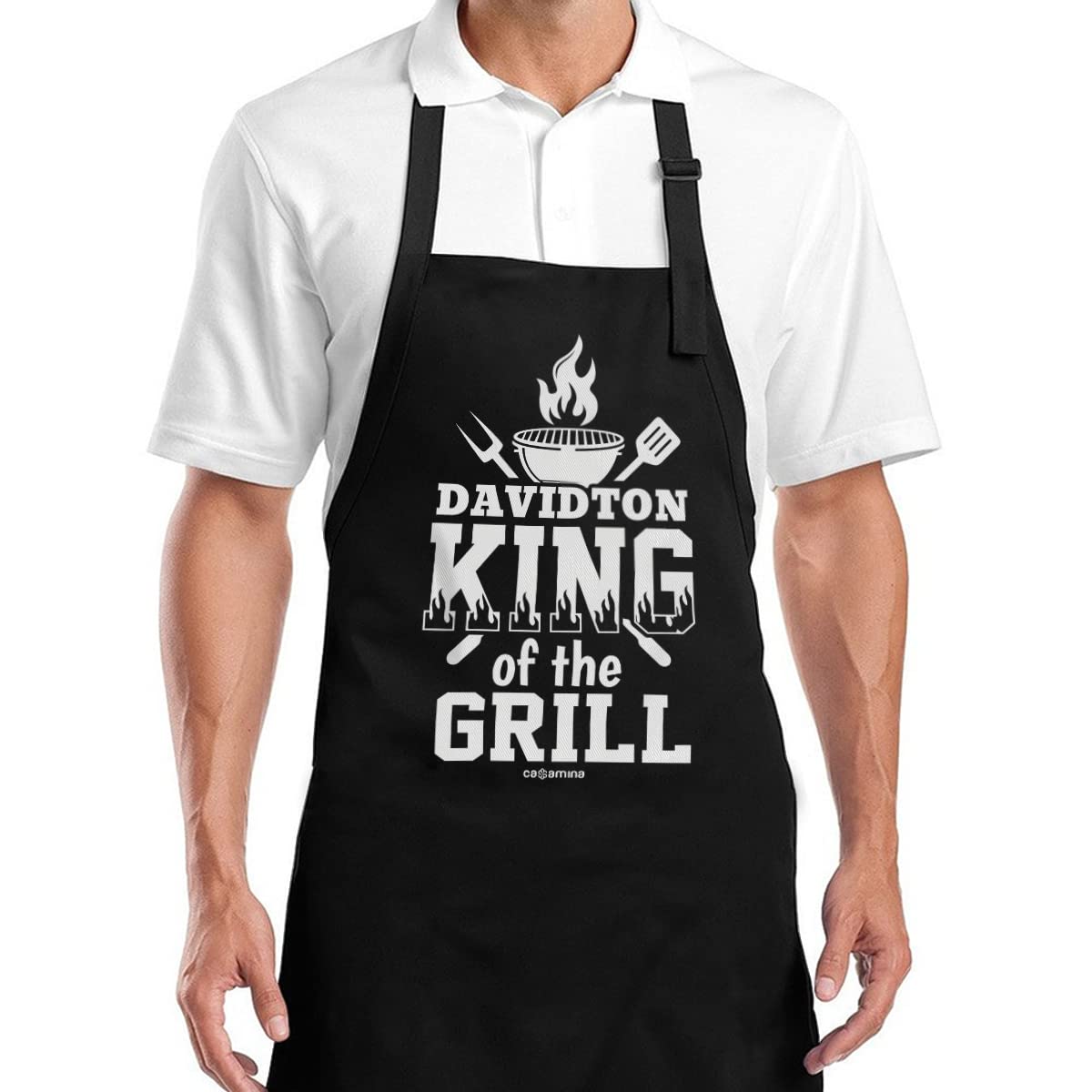 Cassamina Grill Aprons for Men Personalized Apron King Of The Grill Aprons BBQ Party Kitchen Cooking Chef for Father's Day
