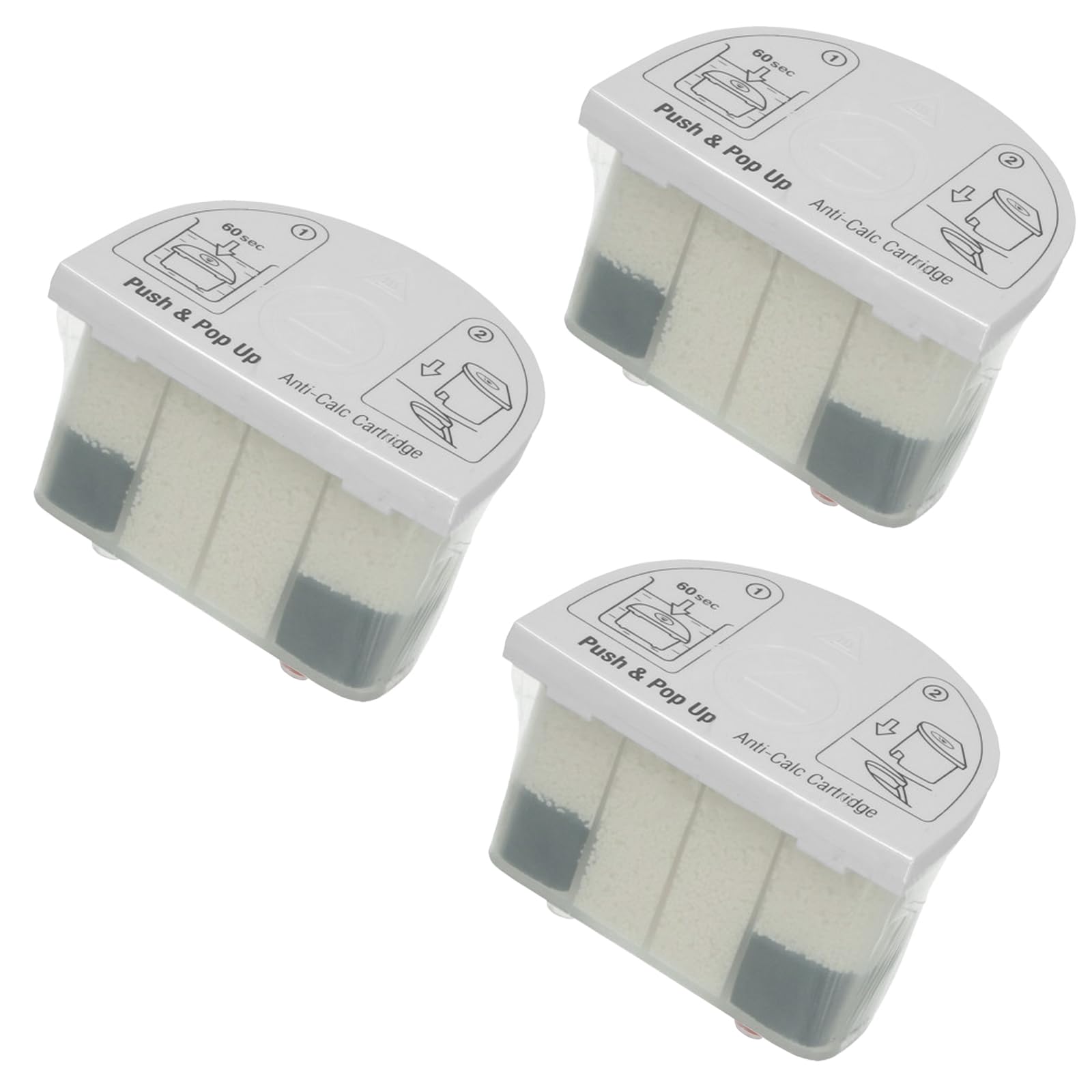 Spares2go Anti-Calc Cartridge Filter for Beko SGA7124B SGA7126P SGX126M Steam Generator Iron (Pack of 3)