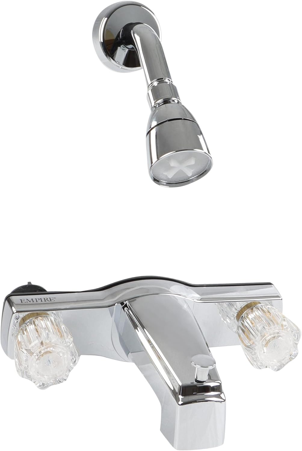 Empire Faucets RV Bath Faucet with Diverter and Shower Kit 8in Chrome