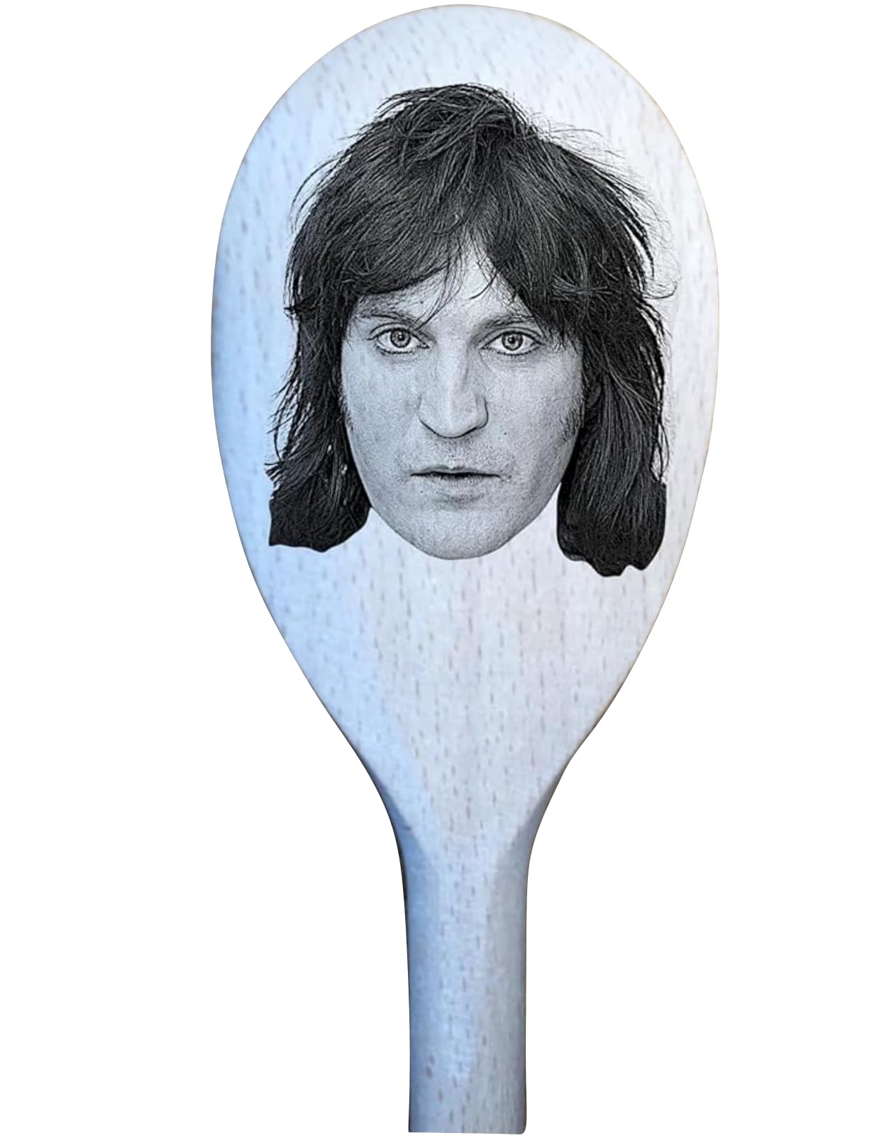Personalised Noel Fielding Wooden Spoon – Engraved 30cm Beech Spoon with Custom Text Handle
