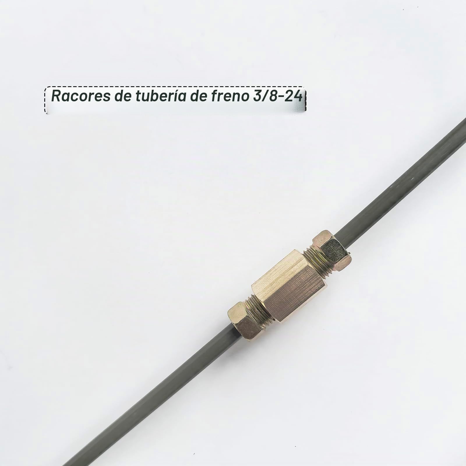 Juego de accesorios de tubería de freno de 3/16 pulgadas, 6 uniones y 12 tuercas para kit de línea de freno SAE de 4,75 mm