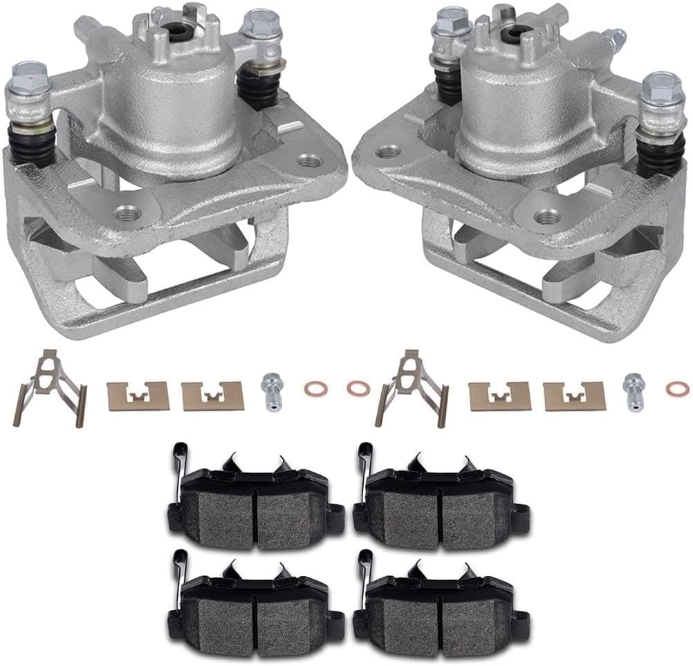 AINTIER Automotive Replacement Brake Kits Silvery Rear 2 Brake Calipers & 4 Pads Fit For Acura RDX 2010-2012,For Honda Accord Crosstour 2010,For Honda CR-V 2007 2009-2011