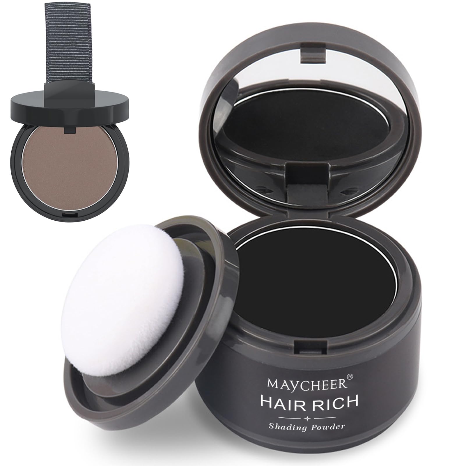 Maycheer Hairline Powder For Women - Maycheer Hair Root Cover Up, 30 Colors Hair Rich Shading Powder (28#Deep Mocha)