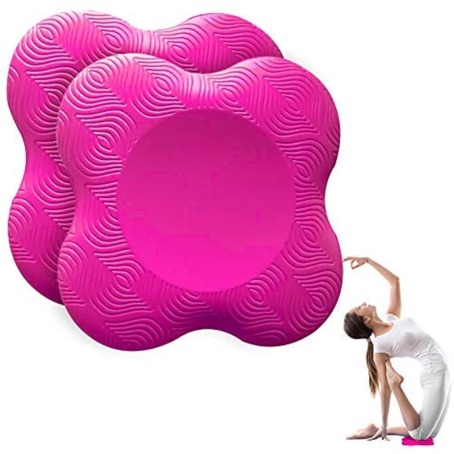 1 Paire De Genouillères Rondes Pliables Et Respirantes Pour Yoga, équipement De Protection Pour La Gym, L'entraînement, La Méditation