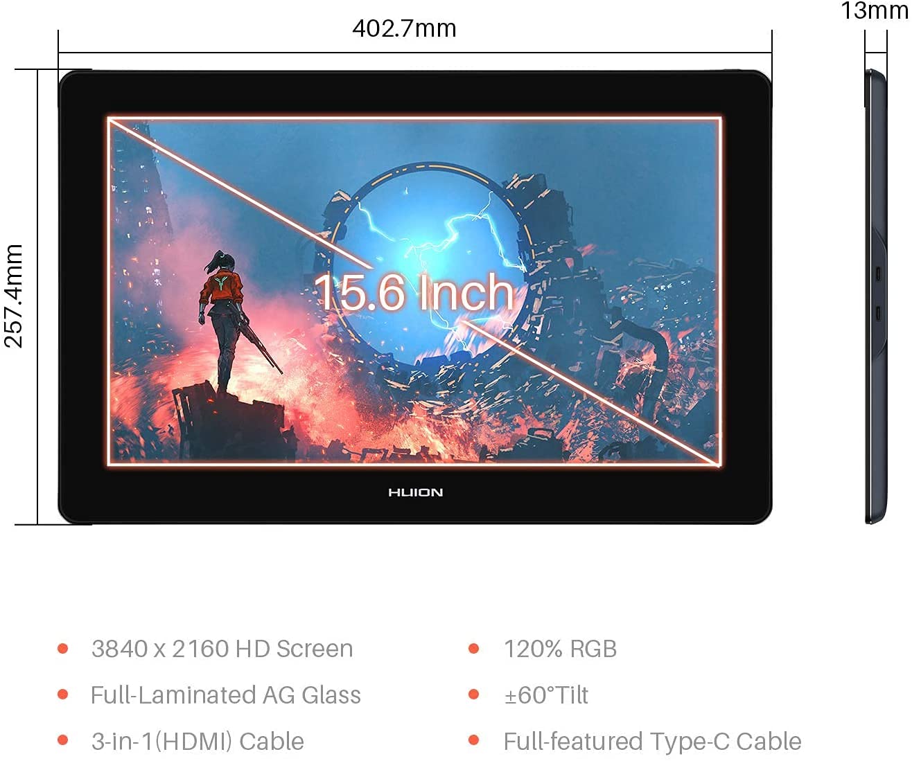 Amazon.com: HUION Kamvas Pro 16(4K) UHD Graphic Drawing