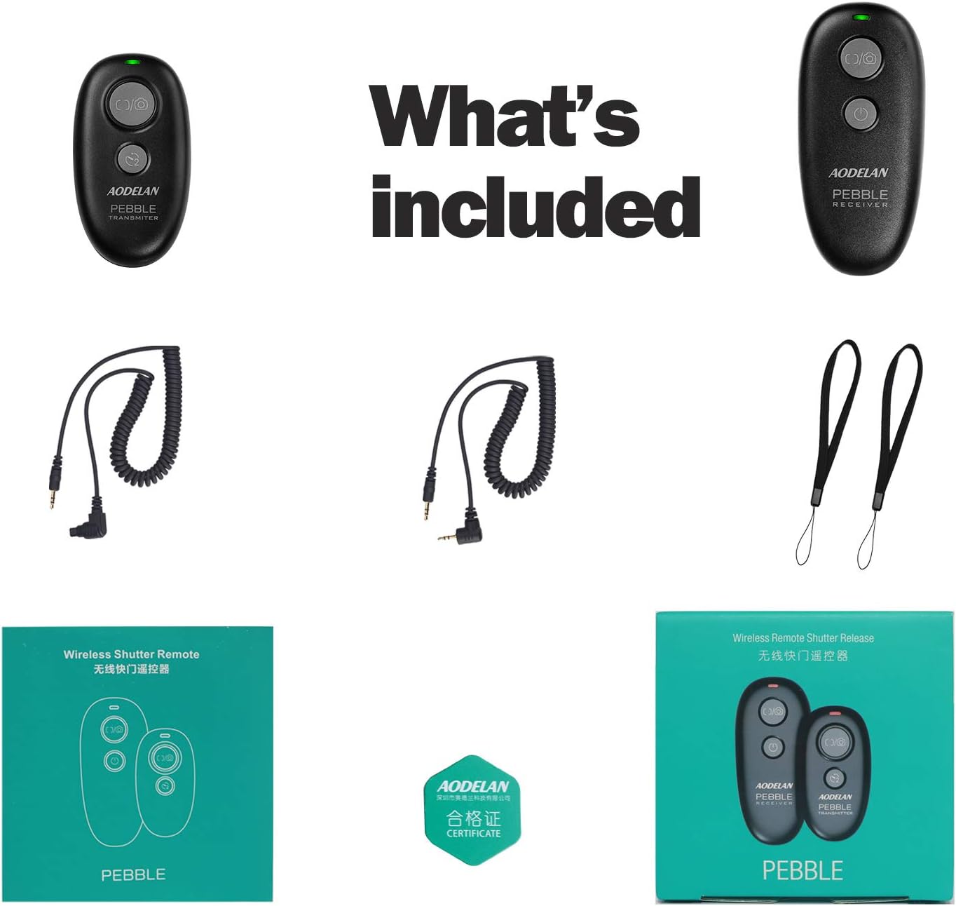 Camera Wireless Shutter Release Remote Control for Canon EOS R5 C, R3, R6, 5D, For Fujifilm GFX 50S II, for Olympus E-M1 Mark III, E-M5 III;Replaces Canon TC-80N3, RS-60E3, Fuji RR-100, Olympus RM-CB2