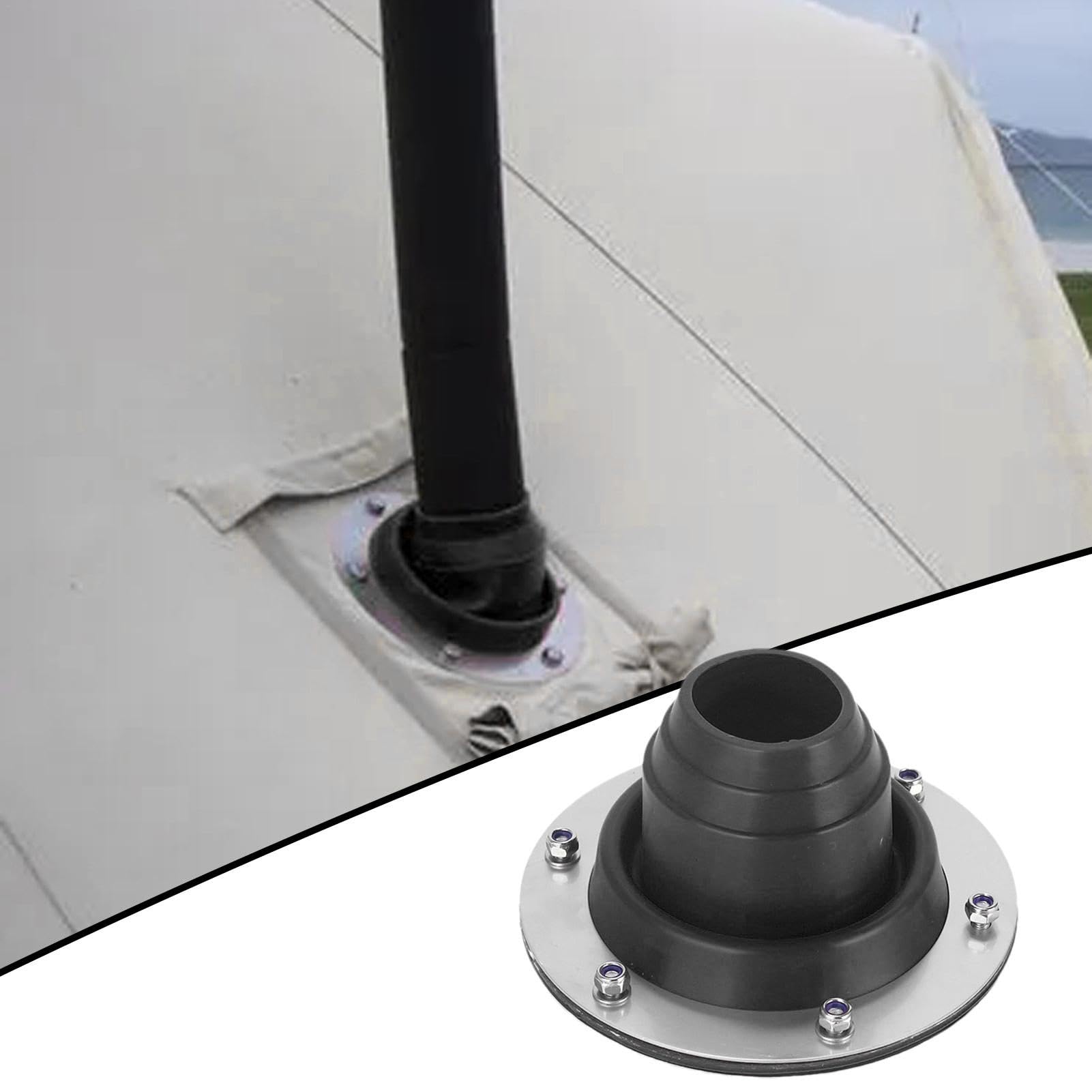 Gato para estufa, kit de tapajuntas para tubo de techo | Tapajuntas de tubo de silicona de alta temperatura,Horno de leña, chimenea, tienda de ventilación, chimenea intermitente, protección