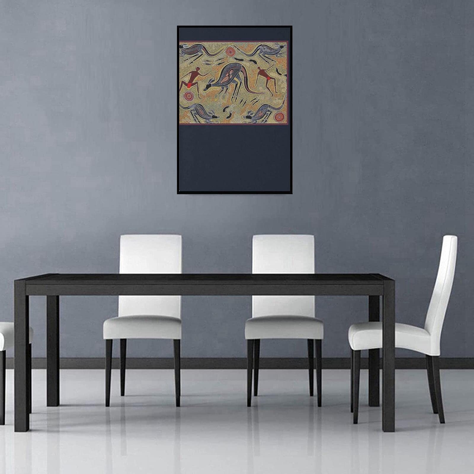 アボリジニアート カンガルー絵画　タペストリー Amazon.co.jp: オーストラリアのアボリジニのビンテージカンガルー