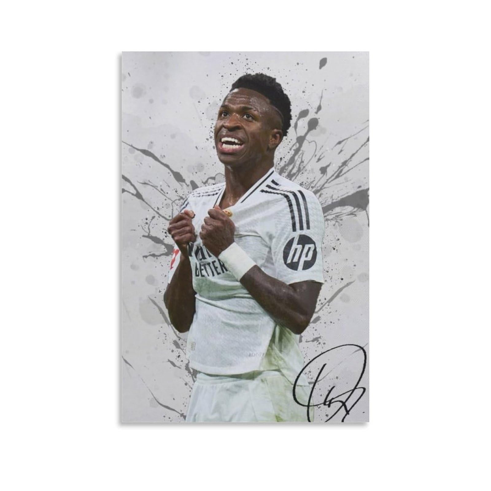 ASUIU Vinicius Jr Canvas Poster Wall Art Poster Scroll Canvas Painting Picture Living Room Decor Home 24x36inch(60x90cm)