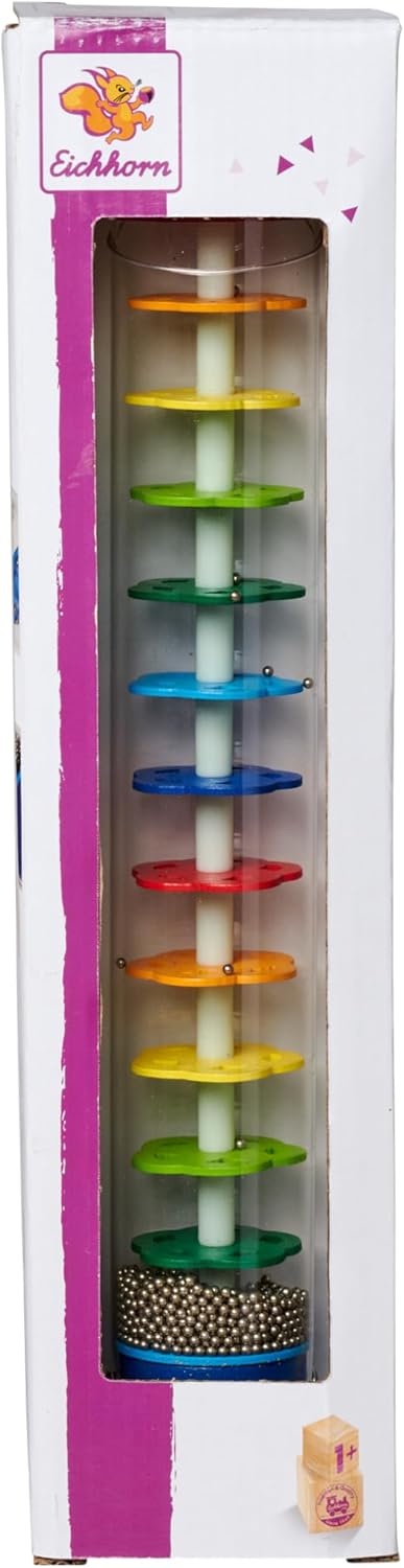Eichhorn Wooden Rainmaker - Sound and Sensory Toy for Toddlers with Rattle Effect, 32x5 cm, Encourages Auditory and Motor Development, Beech Wood and Plastic, Age 1+
