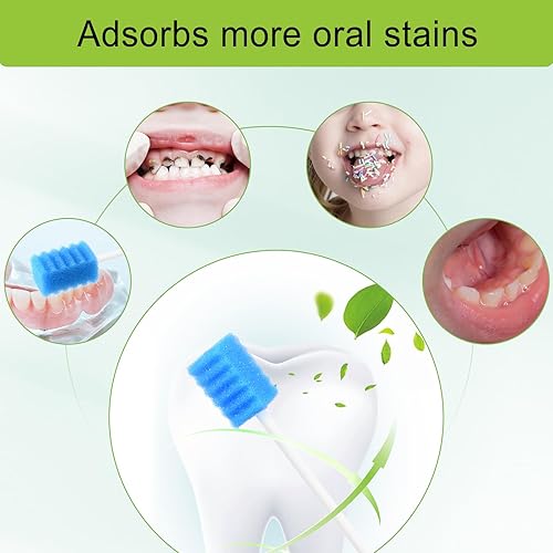 Miniatura 7 de ARGOMAX Hisopos bucales desechables, hisopos orales de papel, hisopos de esponja dental sin olor envueltos individualmente para limpieza bucal y