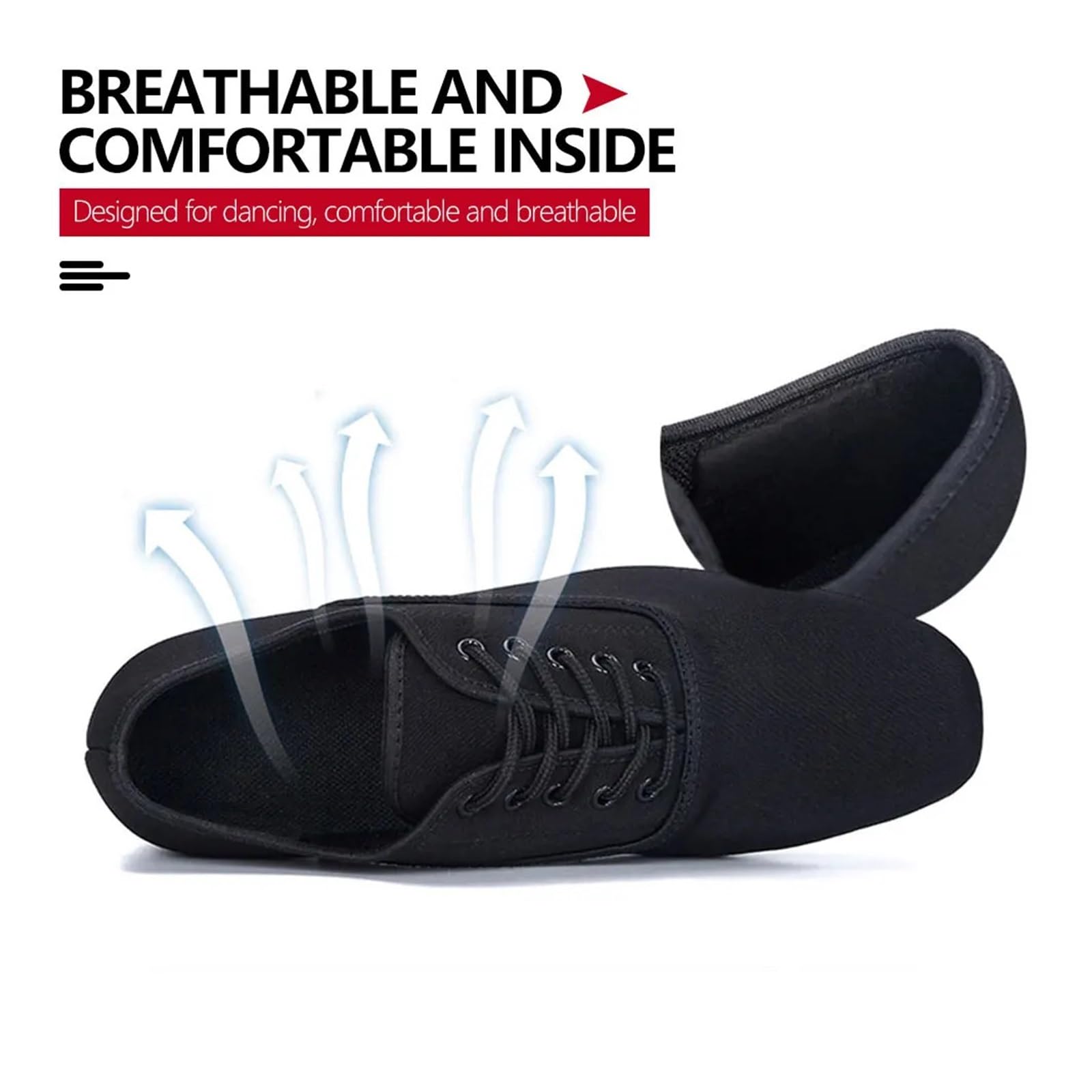 Zapatos de Baile Latino Hombre Oxford Negro Tacón Bajo Salsa Tango 43