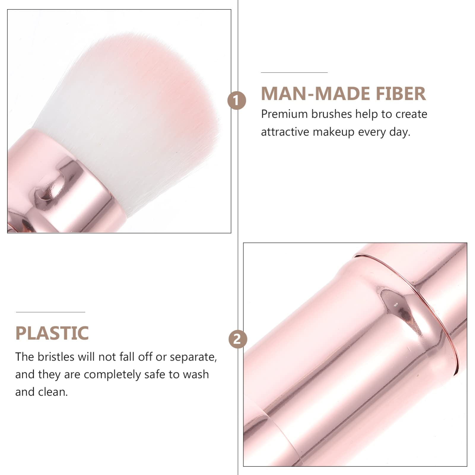 HAPINARY 1pc Stiling Brush Makeup Highlight Blush Brush for Women Multifunctional Makeup Brush Tool Cover Portable Travel Beauty Brush