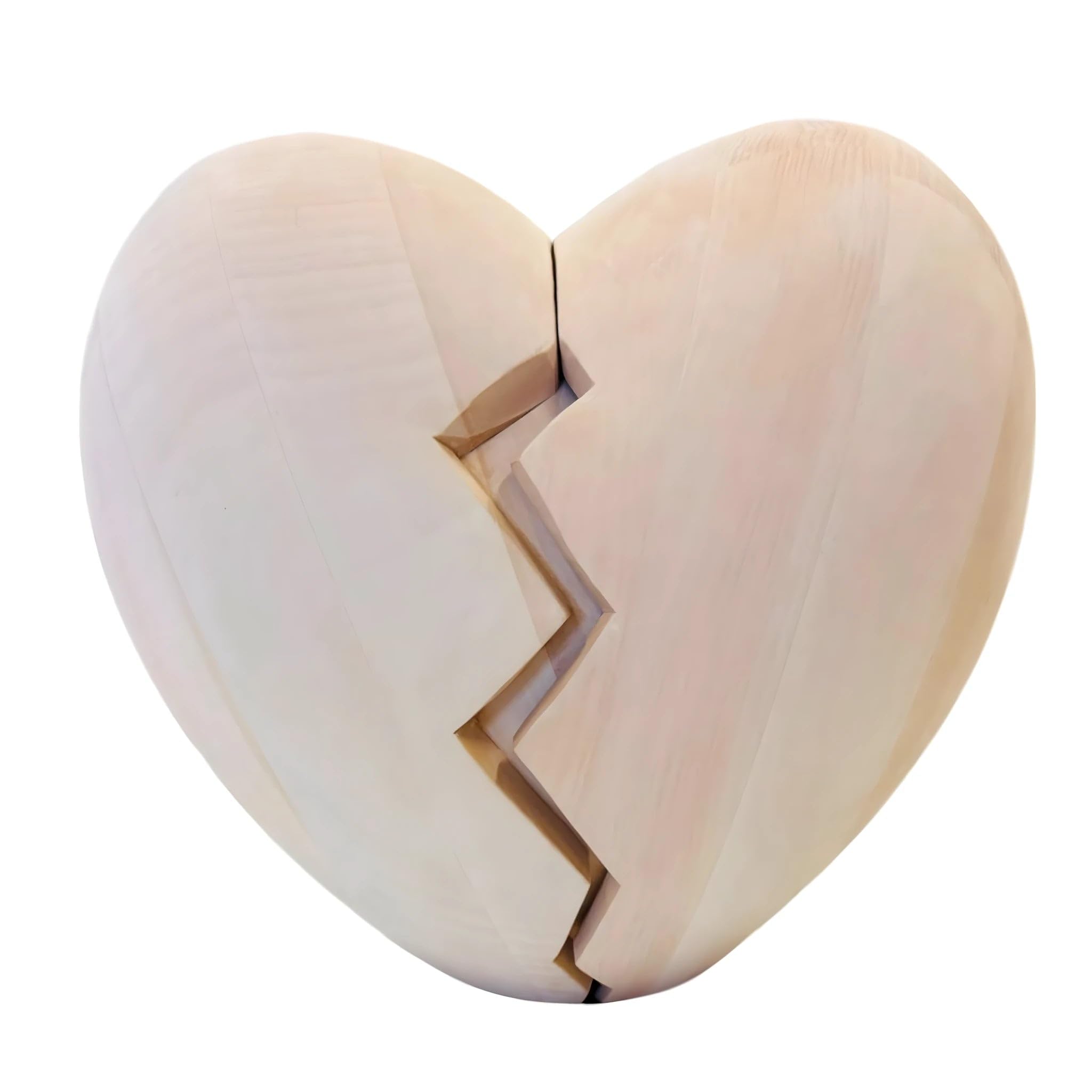 Dolfi Heart Urn with Magnetic Closure | Hand-Painted Wood in Val Gardena | Religious Article