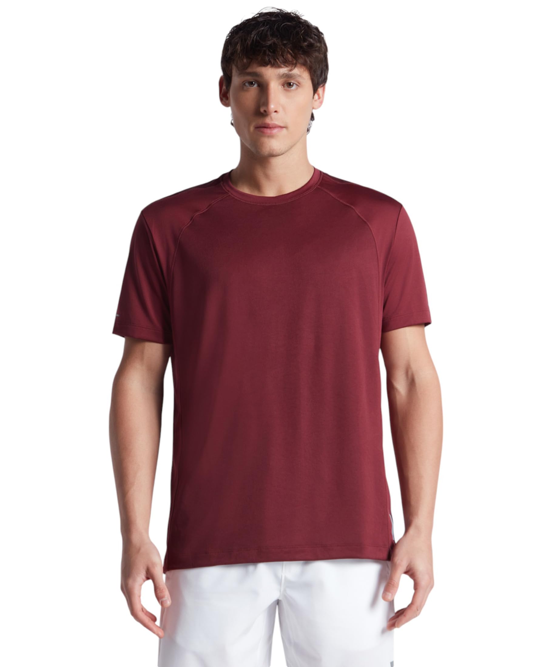 jockey MV15 Men's Microfiber Fabric Round Neck Half Sleeve T-Shirt with Breathable Mesh_Tawny Port_M-picture-12