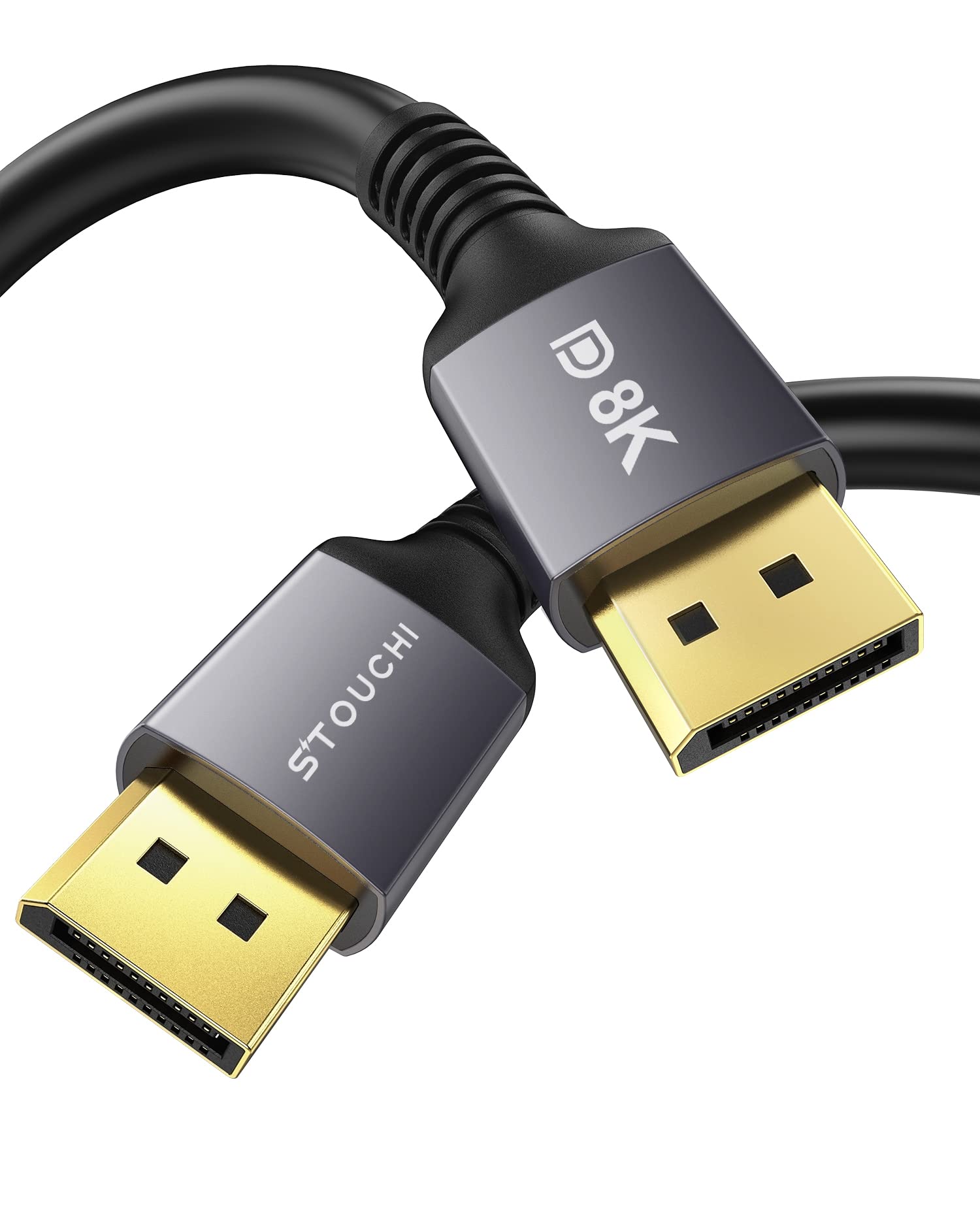Stouchi DisplayPort Cable 1.4 10M 【VESA Certified CL3 in-Wall Rated】 DP1.4 Cable 8K@60Hz HBR3 4K@60Hz/144Hz/120Hz 5K@60Hz 2K@165Hz/240Hz Support FreeSync G-Sync HDR10 Display Port for Gaming MonitorGlobal Recycled StandardGlobal Recycled StandardGlobal Recycled Standard