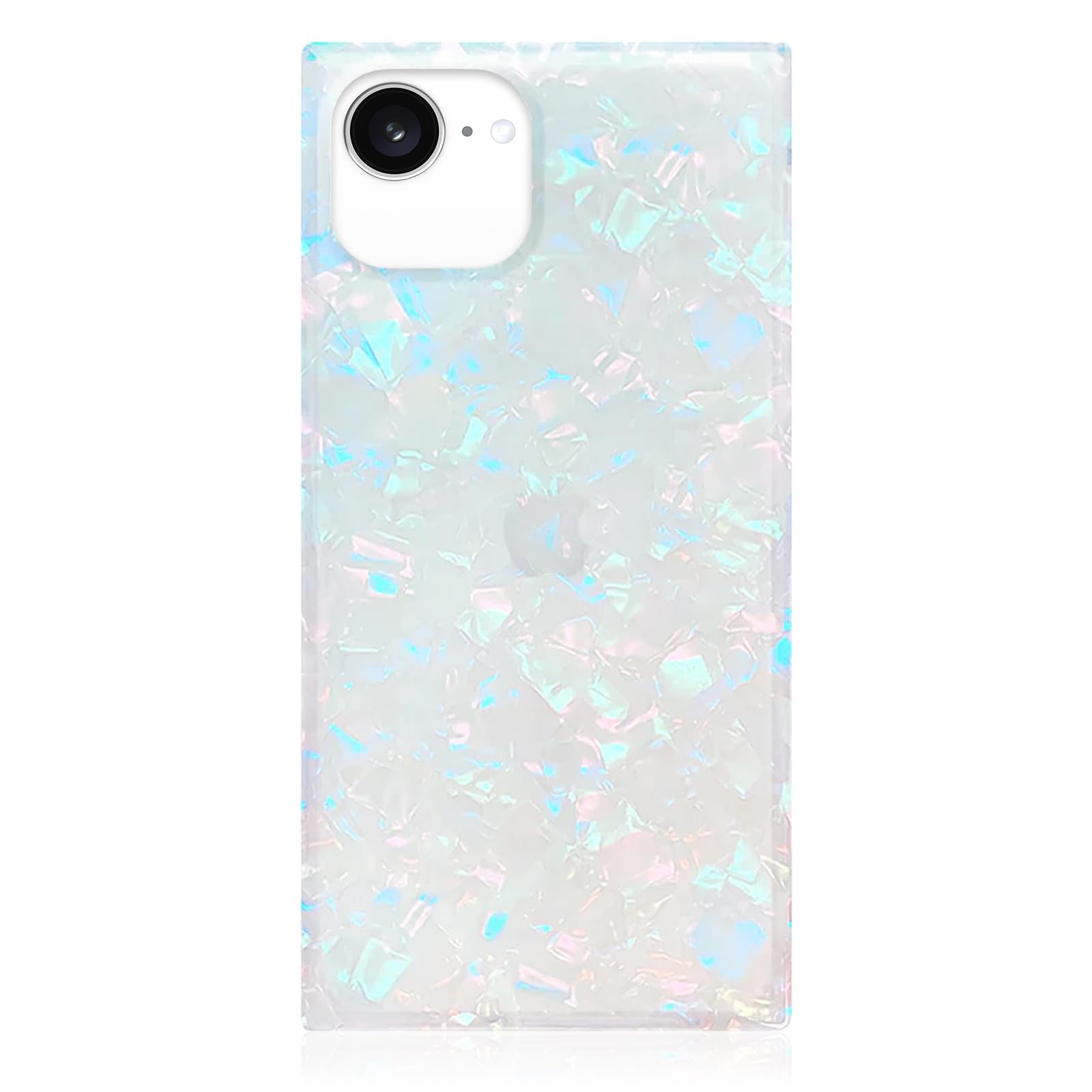 Flaunt Official Square Protective Case - Compatible with iPhone 17e/16e/15/14/13 - Compatible with MagSafe & Wireless Charging - Drop-Tested & Shockproof - (Opal Shell)