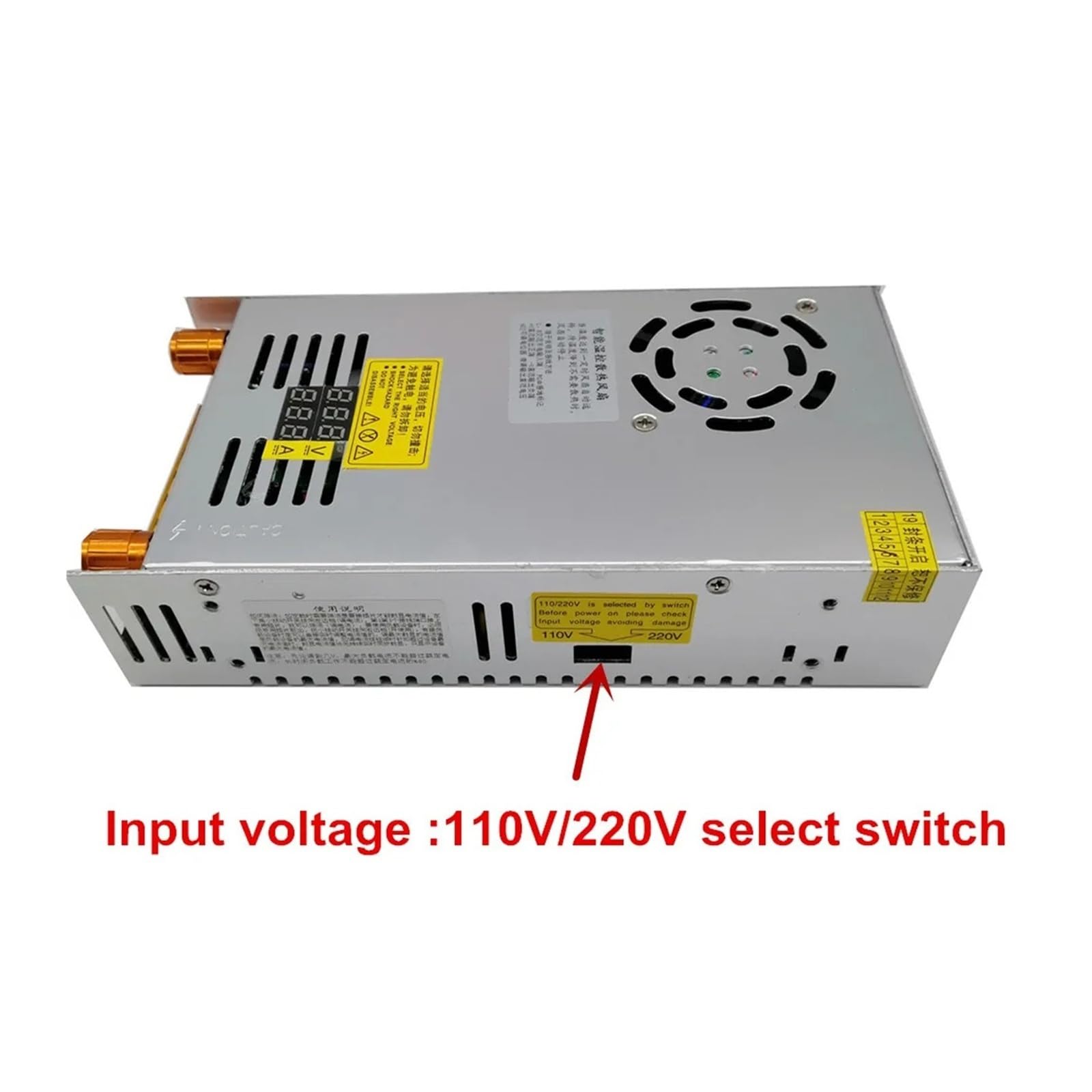 Einstellbares 480-W-Gleichstrom-Schaltnetzteil mit digitaler LED-Anzeige (0–220 V), LED-Treiber, Konverter, Transformator geringe Geräuschentwicklung(0-36V 15A)