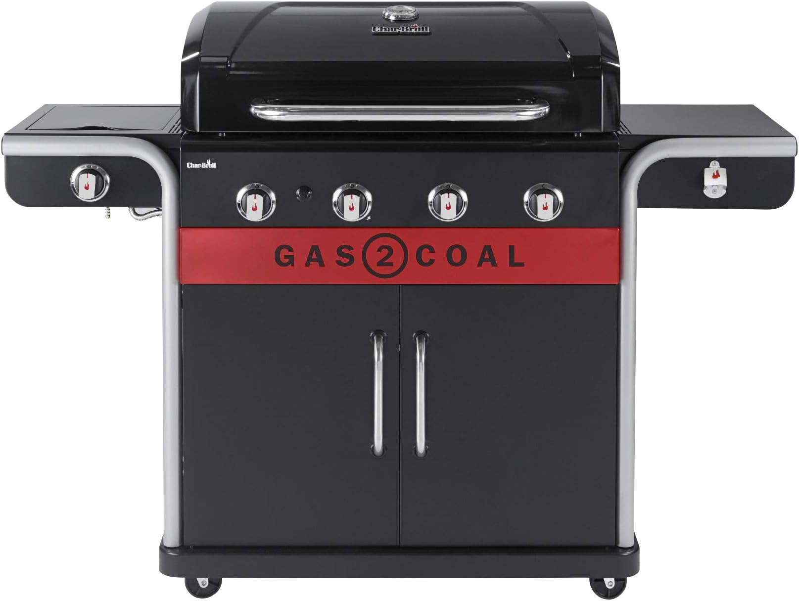 Char-Broil Gas2Coal 440 Hybrid Grill Gas Barbecue, Black, 61 x 24 x 46 cm