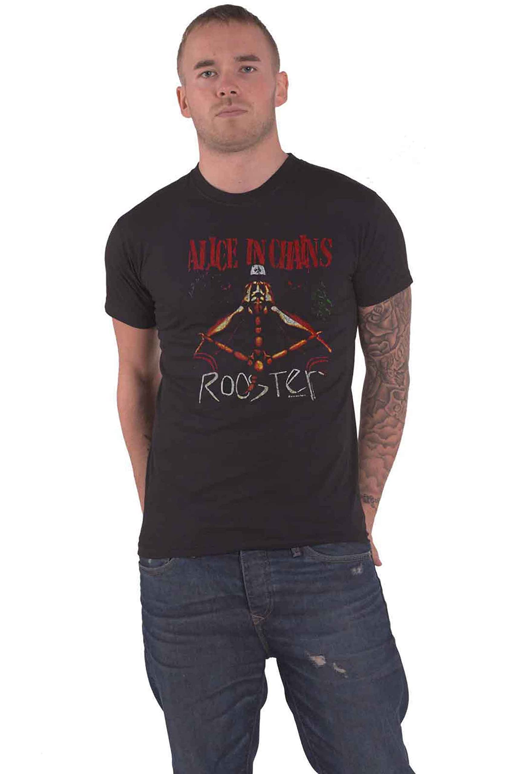Plastic Head Men's Black Alice In Chains 'Rooster Claw' (Black) T-Shirt (As8, Alpha, X_l, Regular, Regular)