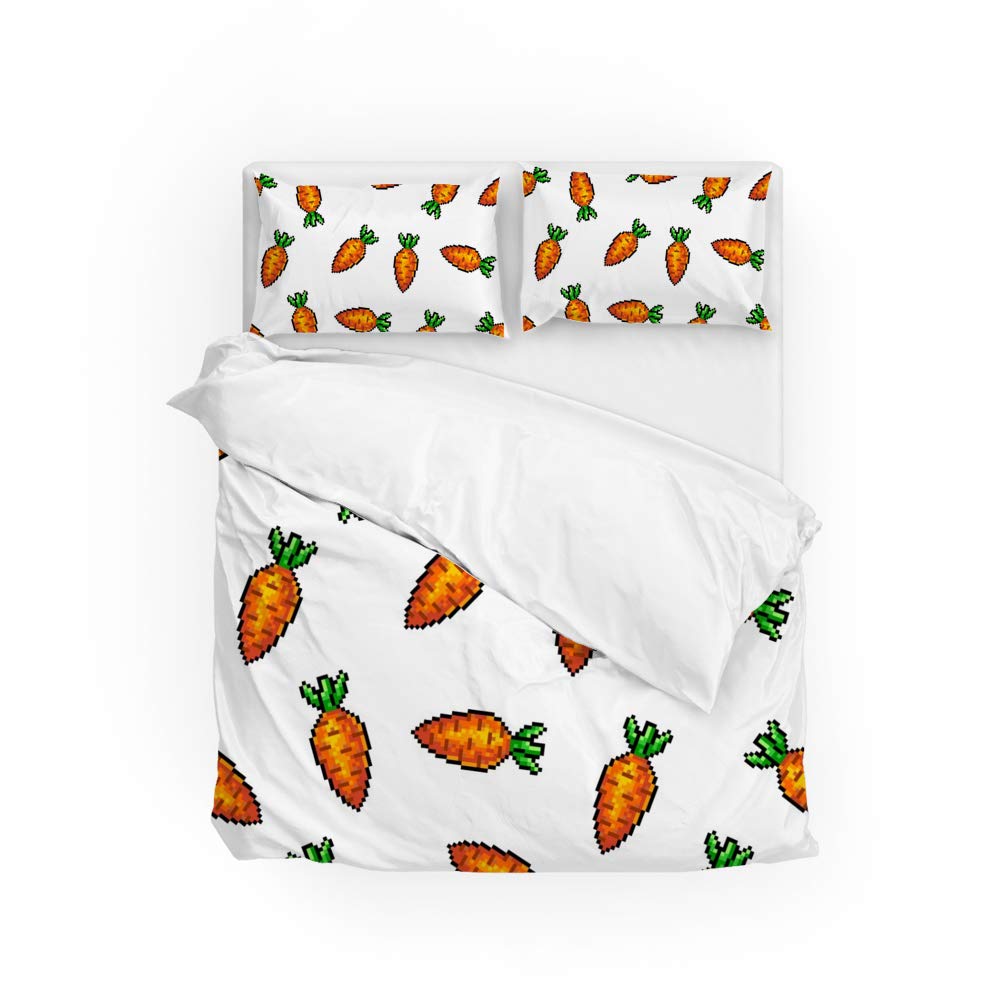 Housse de couette grand lit Queen orange pour réveiller la déco de chambre
