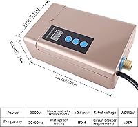 Vista 3 de Calentador de agua eléctrico sin tanque de 110 V 3000 W bajo fregadero bajo demanda calentador de agua caliente instantáneo para cocina baño lavado