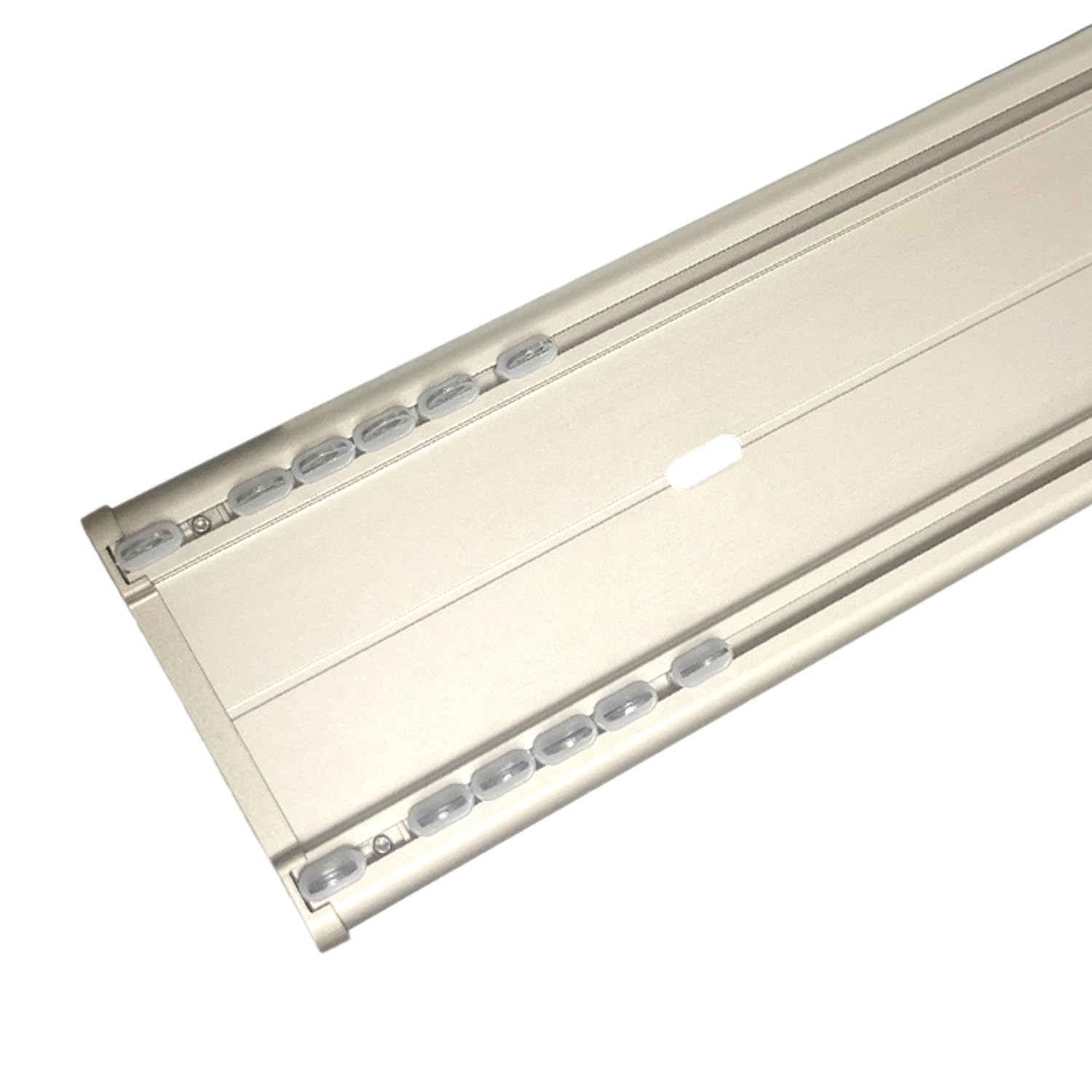 Ultra cienka szyna do zasłon 2-warstwowy aluminiowy drążek sufitowy cichy do salonu i sypialni kolor szampański 160 cm dostępny w rozmiarach 170/240/330/380/420/500 cm