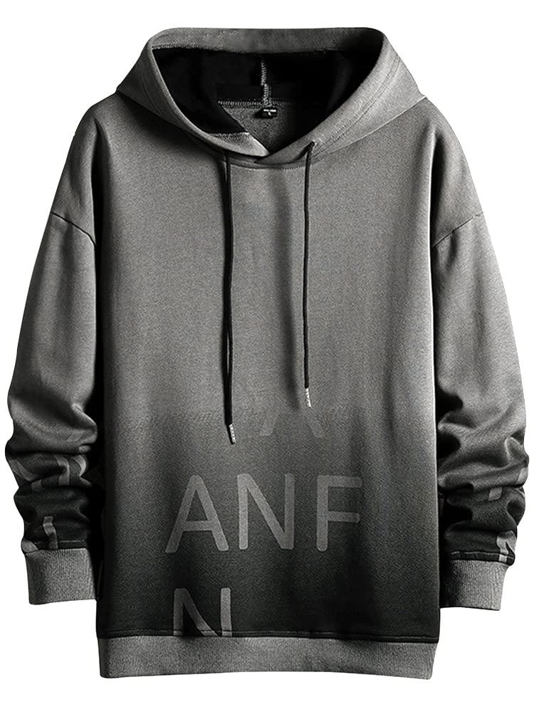 Amazon.co.jp: WOFOCSY メンズ パーカー 長袖 グラデーション