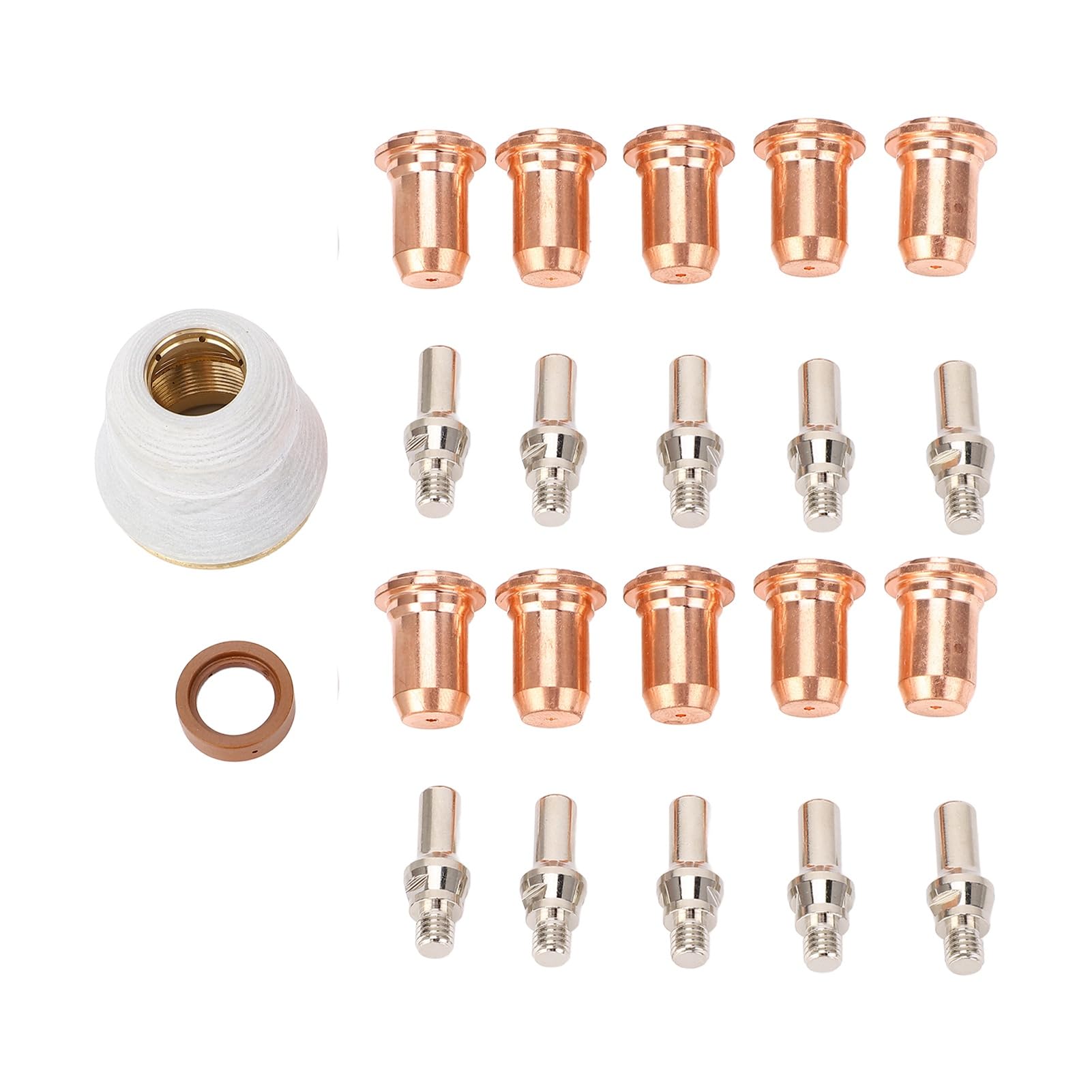 Kit 23 Piezas Consumibles Cortador Plasma IPT-60 PT-60 PT-40 Boquillas Electrodos Tapas Protección Accesorios Antorcha Soldadura