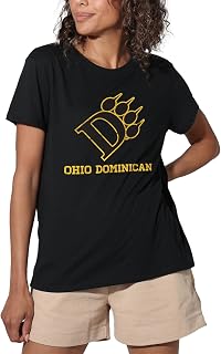 Official Collegiate Distressed Primary Logo Women's Apparel Loose T-Shirt Collection, Black