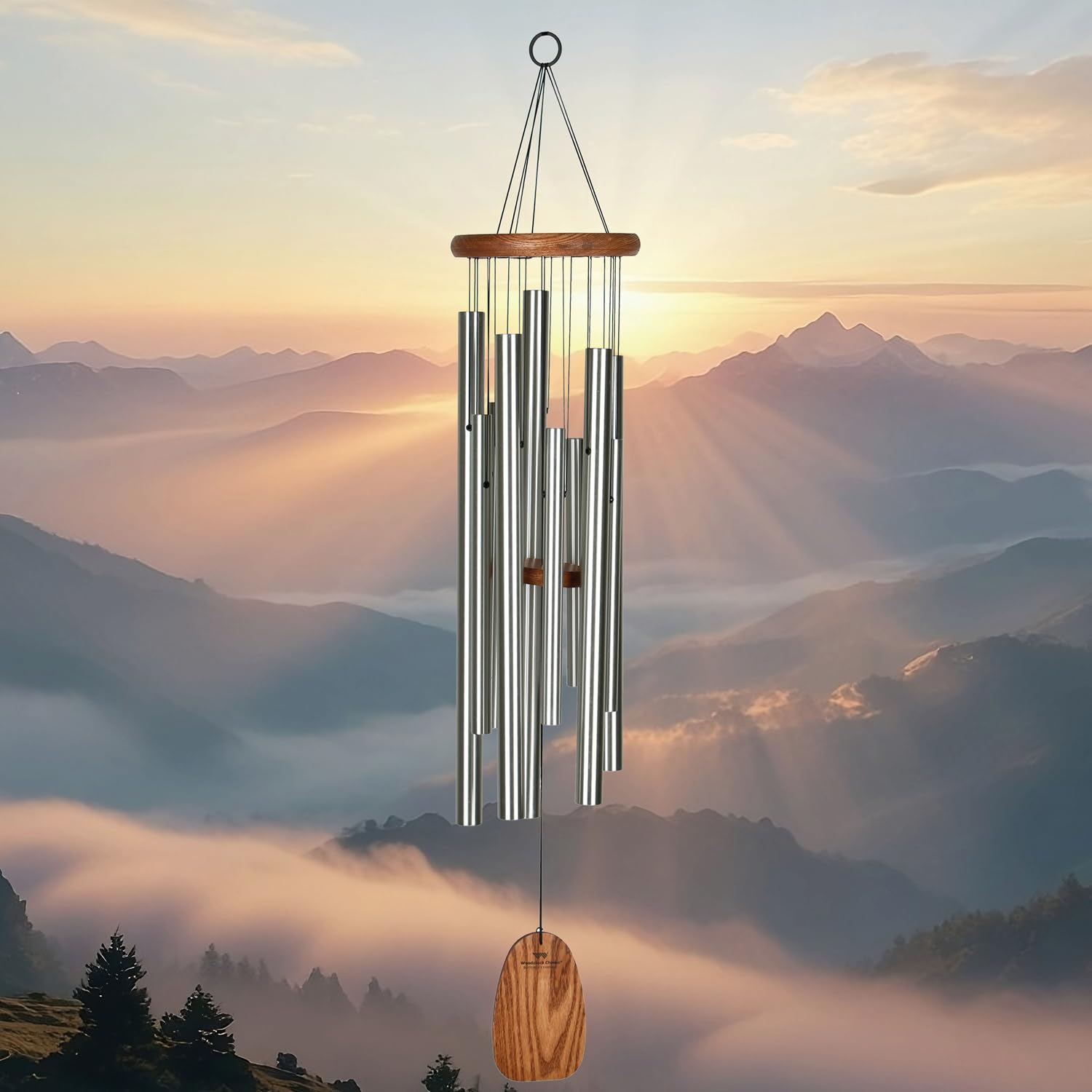 Woodstock Windspiel Magical Mystery, Silber, 99,0 cm