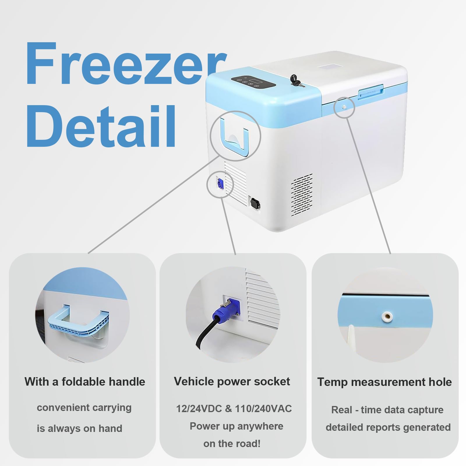 Ultra Tiefkühl Kühlschrank 22L (-86 °C) mit Stirling Kompressor,12 V für Auto, Laborkühlschrank Ideal für Labore zur Aufbewahrung von Blutplasma, Medikamenten