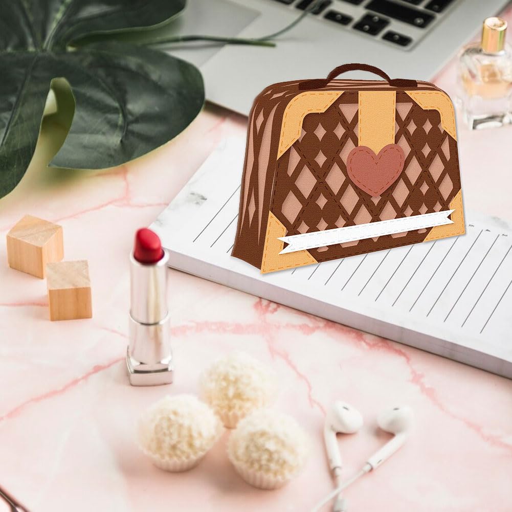 DELORIGIN 3D Handbag Cutting Dies Bag Box Card Making Die Stencil Carbon Steel Die Cuts Scrapbooking Embossing Template Dies for Greeting Cards Craft Paper Album Invitation Decor - Image 3