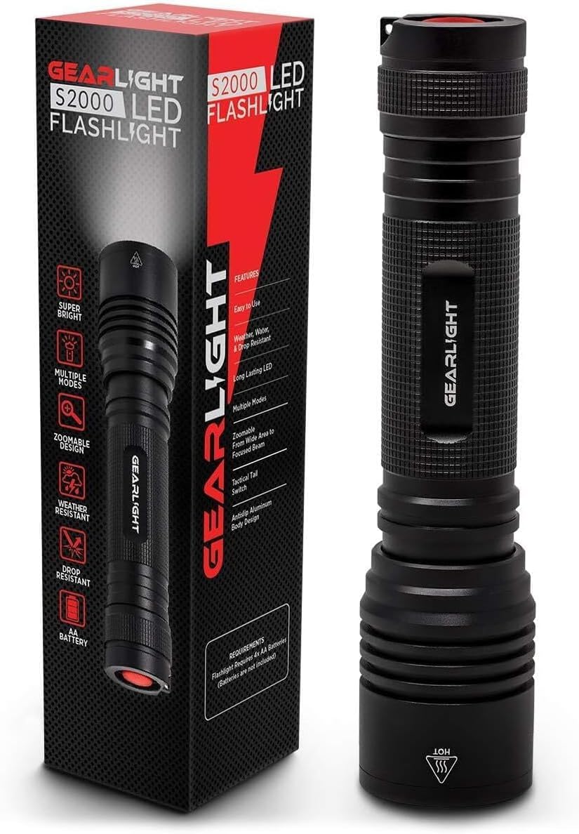 GearLight S2000 LED Flashlight High Lumens - Super Bright