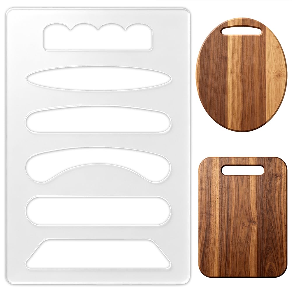 Board Handle Router Template Acrylic Router Template for Woodworking Inlay Template Charcuterie Board Handle Decorative Router Templates